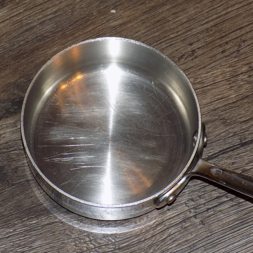 All-Clad 1qt Butter Warmer Small Sauce Pan Silver Stainless Steel Riveted Handle - Picture 2 of 7